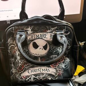 Nightmare Before Christmas Black Shoulder Bag